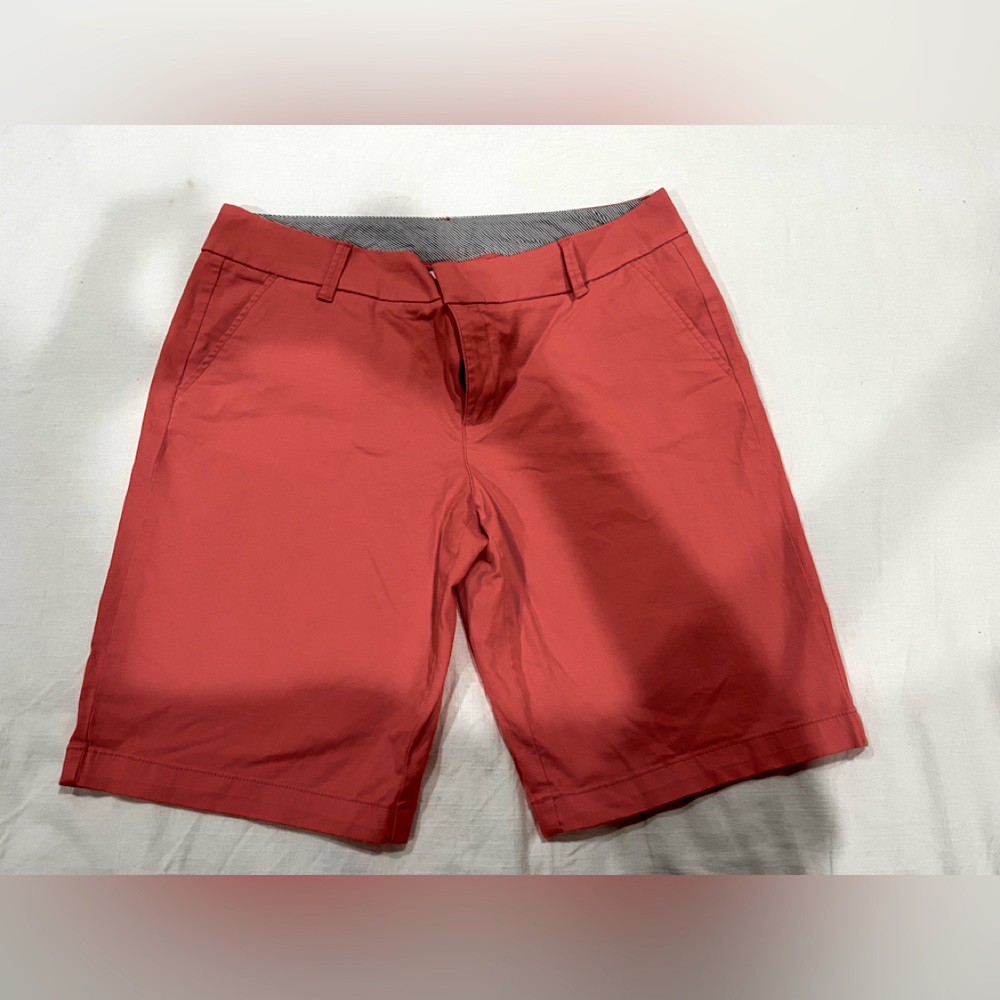 Watermelon colored Bermuda shorts
